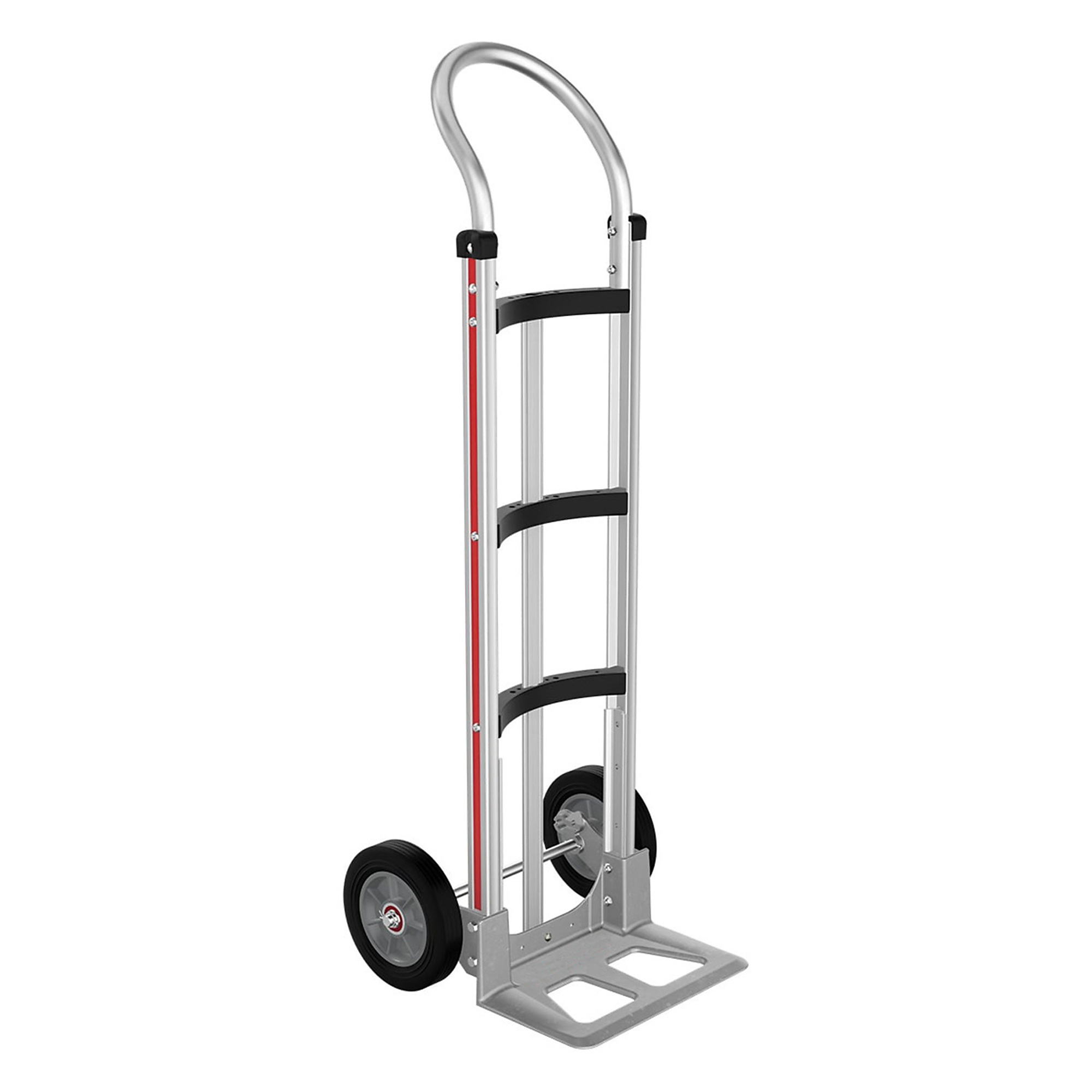 SNAP-LOC E-Track Single Wood Dolly Strap Tie-Down Anchor Kit with 2-Inch x 16-Foot Ratchet 4,400 lb E-Track Aluminum Hand Truck 8x2.5 Solid Rubber Tires Loop-Handle Curved Frame 500-pounds, Model# SLVMHMK511AA2V